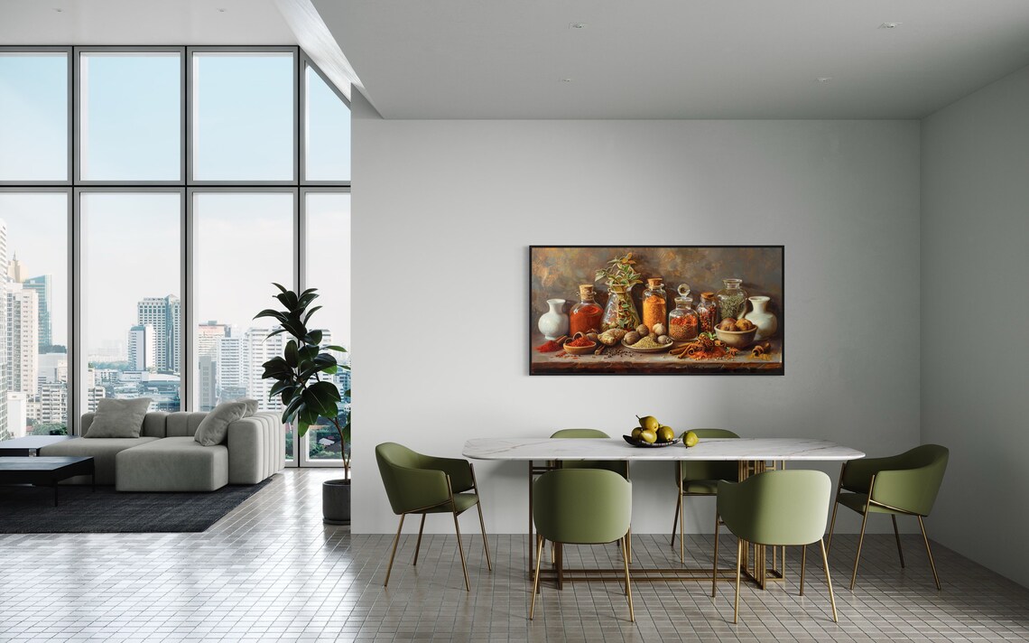 Herbs And Spices Farmhouse Kitchen Art Print - Image 2
