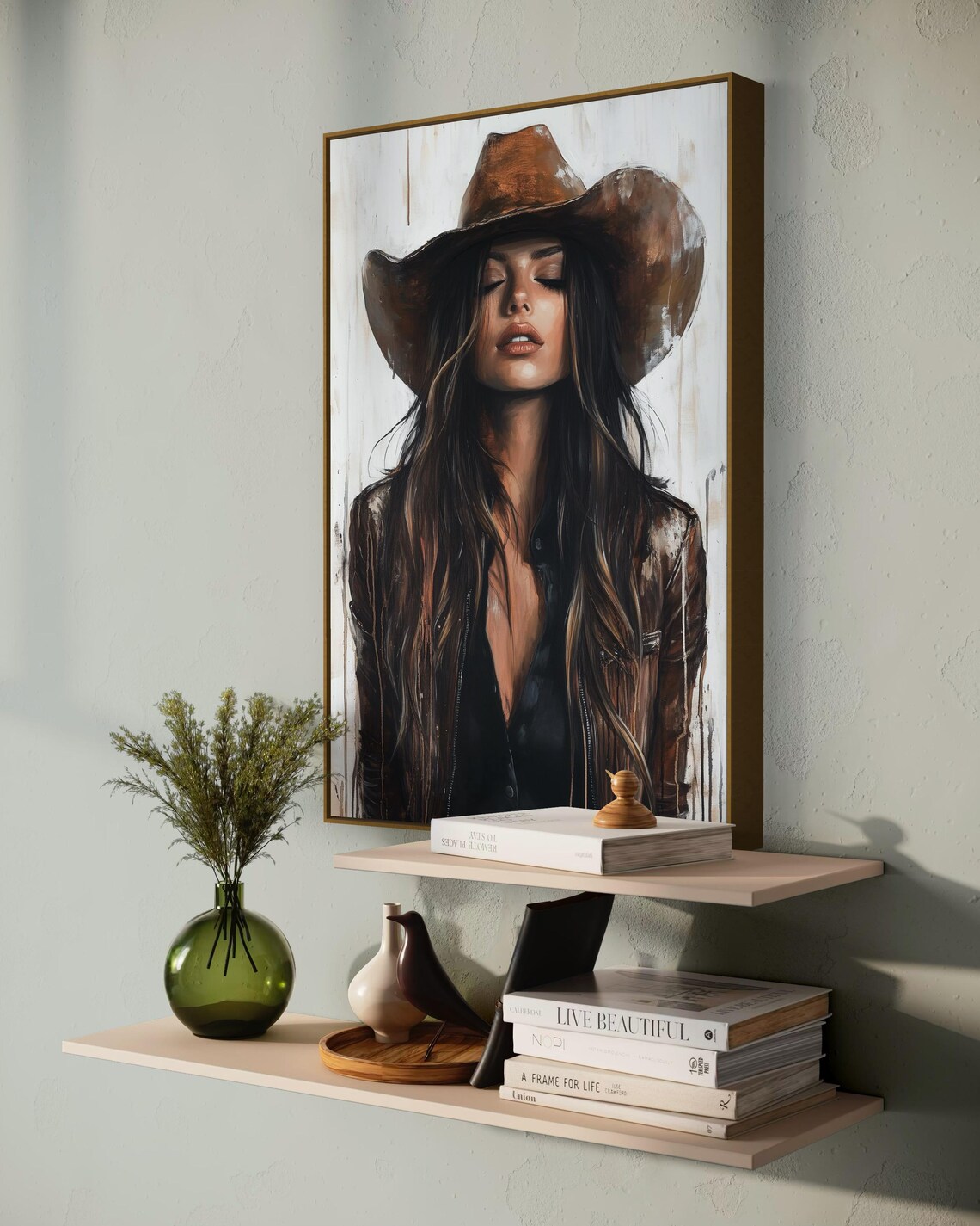 Modern Cowgirl Portrait, Rustic Boho Western Woman - Image 3
