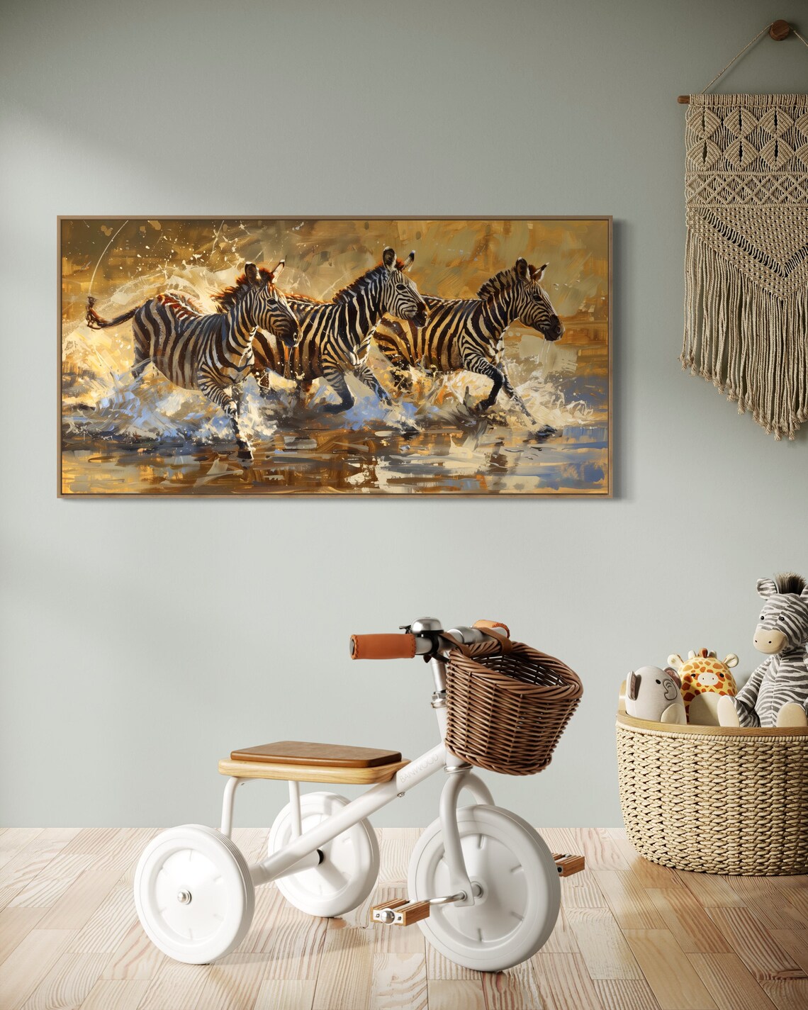 Sunset Safari Zebra Art Print, African Savannah - Image 3