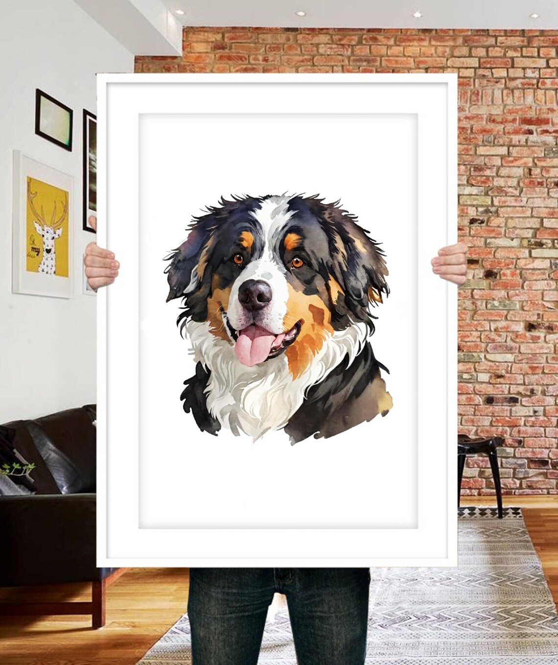 Dog Portrait Watercolor Art Print, Pet Memorial Gift - Image 2