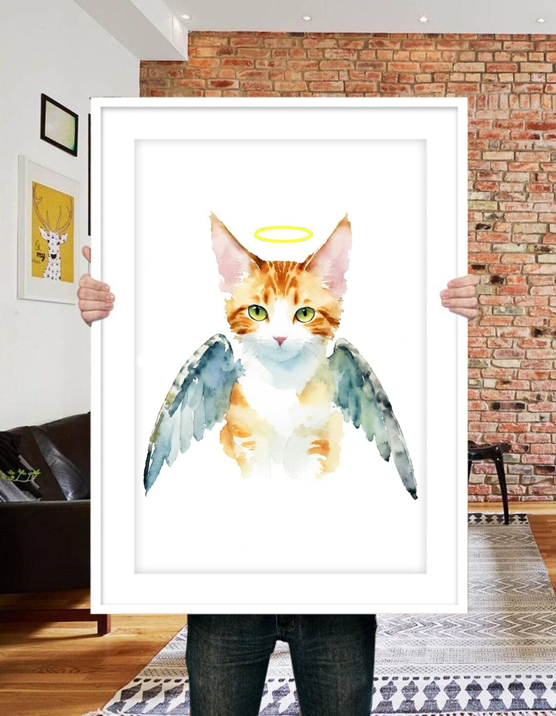 Watercolor Cat Portrait, Pet Memorial Gift - Image 4