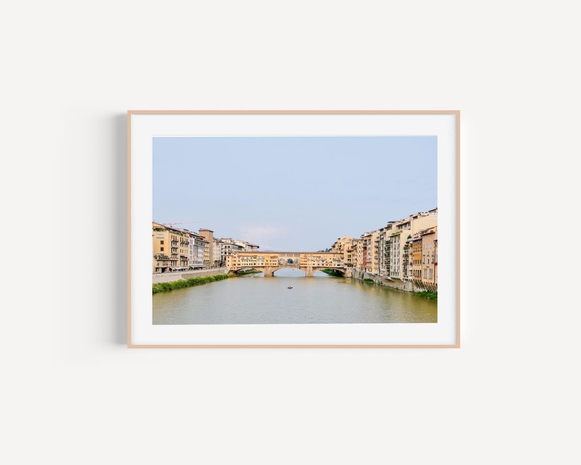 Ponte Vecchio Florence Arno River Bridge Italian Photo Poster