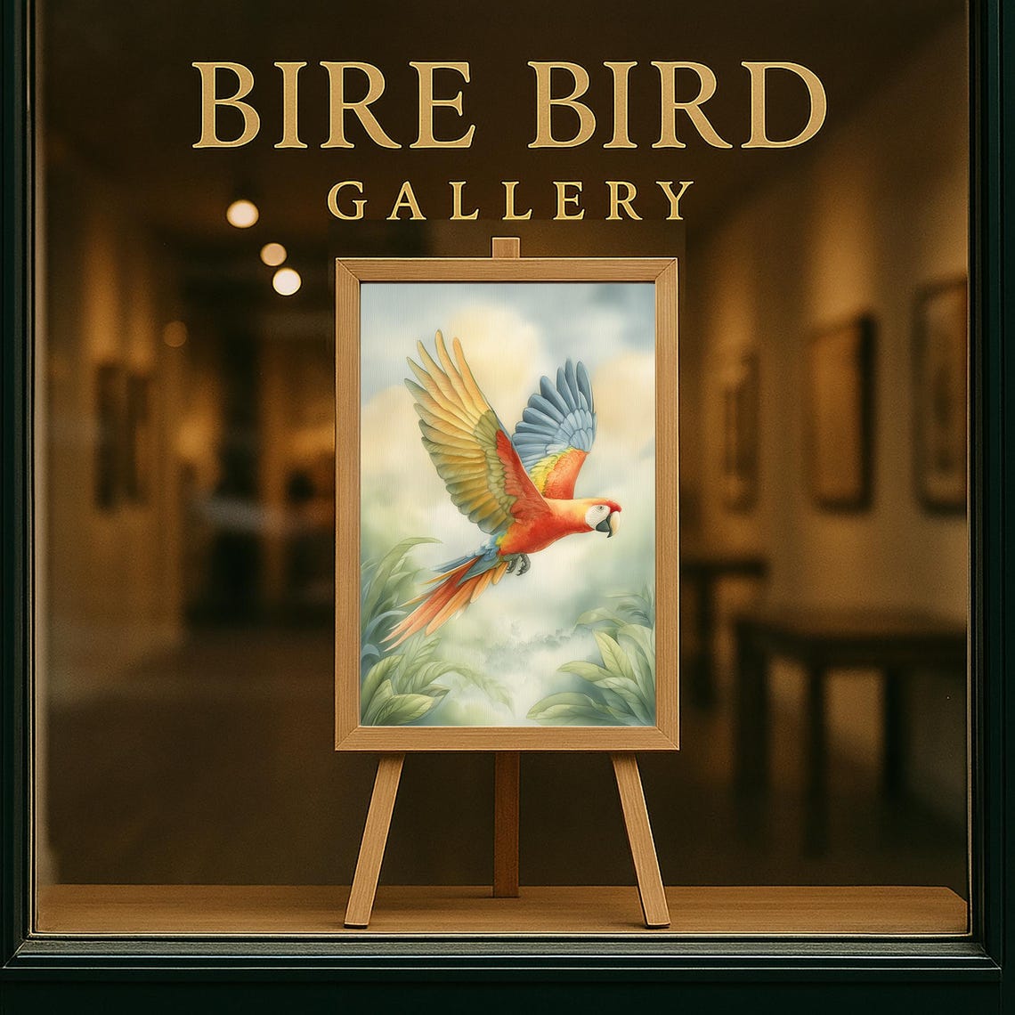 Scarlet Macaw in Flight Colorful Parrot Watercolor Jungle Poster - Image 5
