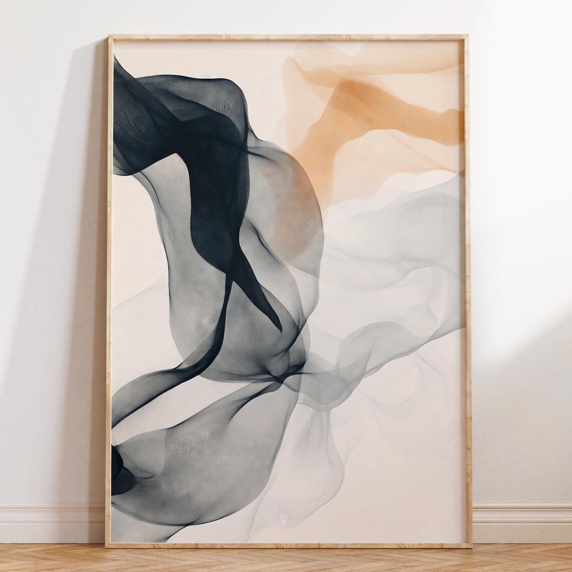Japandi Abstract Minimalist Ink Print, Zen Decor