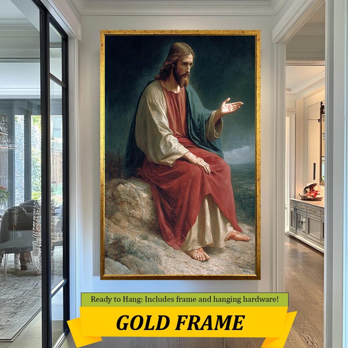 Jesus Christ Classic Seated Portrait Timeless Biblical Masterpiece Poster - Image 5