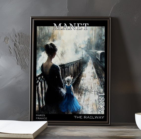The Railway 1873 Douard Manet Print Poster French Impressionist Scene Urban Realism Modern Life Portrait Artwork Post Impressionism