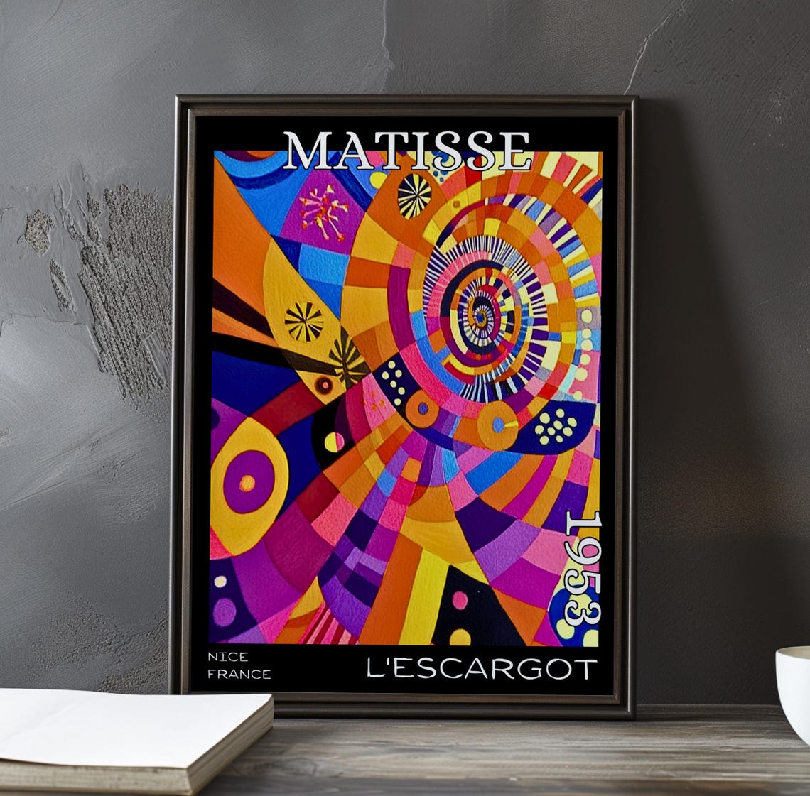 Matisse Lescargot 1953 Radiant Sun Spiral With Firework Bursts Poster