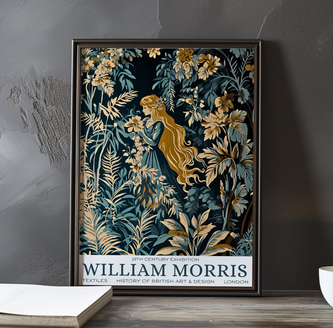 William Morris Golden Lady Fern Forest Dream Exhibition Poster