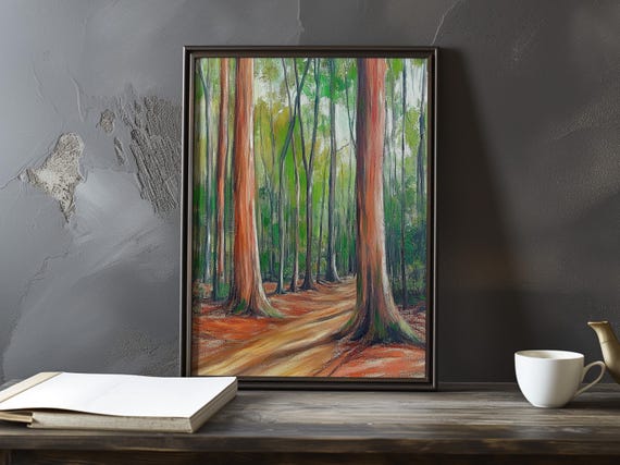 A Forest Path In Sunlight Paul Cezanne Inspired Impressionist Art Print French Natural Landscape Poster Still Life Decor