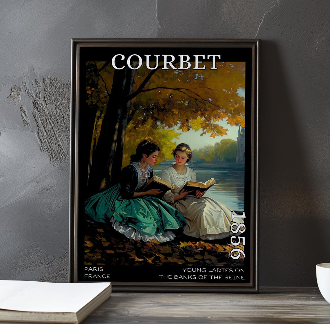 Young Ladies On The Banks Of Seine 1856 Gustave Courbet Print Poster Realist Women Genre Paris Summer French Post Impressionism