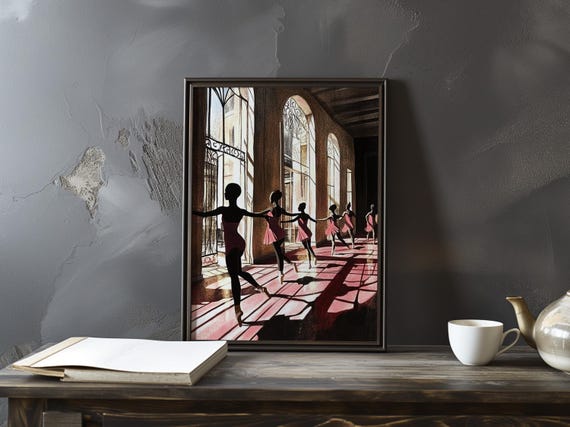 Edgar Degas Inspired Art Poster Ballet Dancer Print Impressionism Artwork Dance Impressionist Painting Movement
