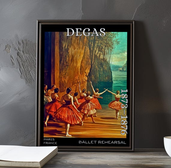 Ballet Rehearsal 18731876 Edgar Degas Print Poster Impressionism Post Impressionist Dancer Study French Movement Art Decor