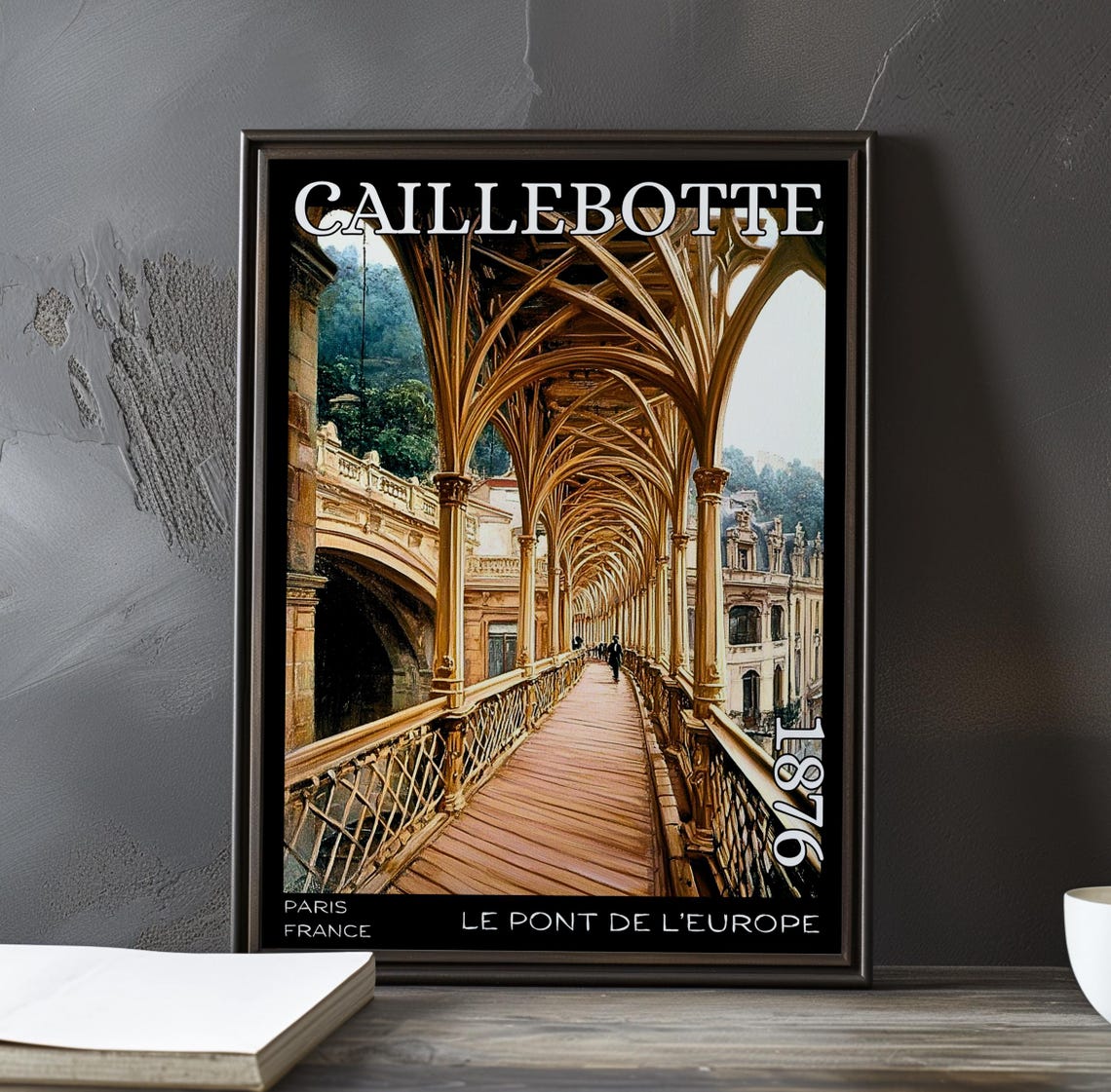 Caillebotte Le Pont de l'Europe Golden Arches Walkway Poster