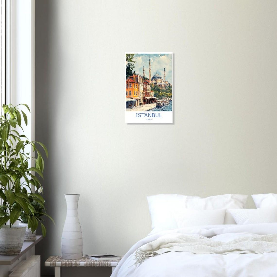 Istanbul Turkey Mosque Waterfront Golden Horn View Travel Poster - Image 3