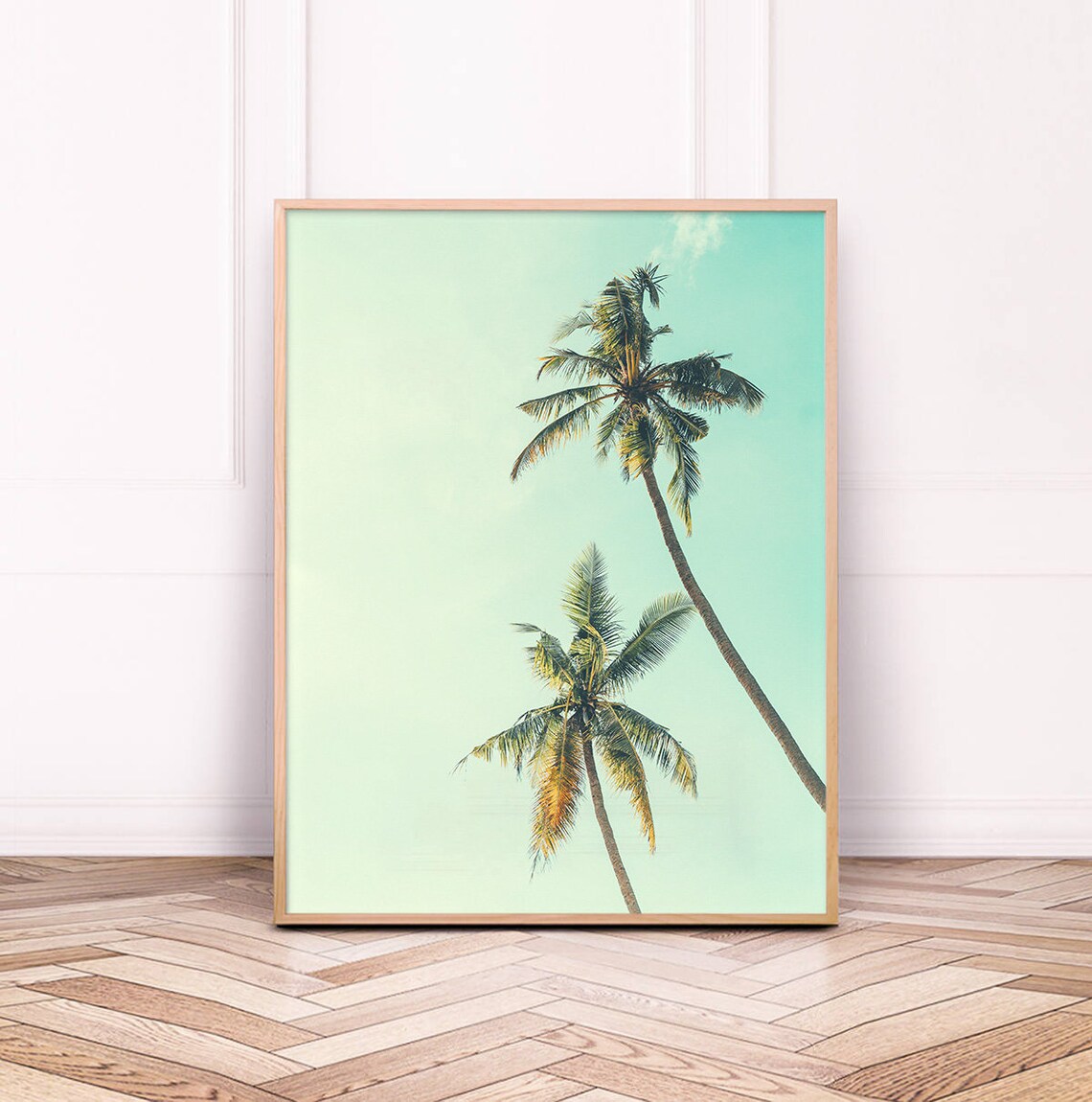 Palm Trees Pastel Photography Coastal Summer Beach House Art Print - Image 3