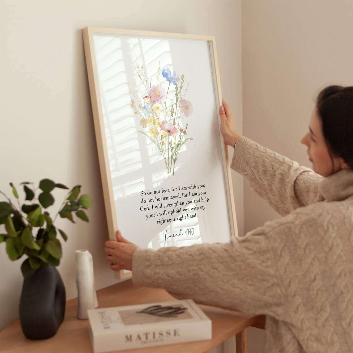 Isaiah 41:10 Faith Quote Scripture Art Print - Image 7