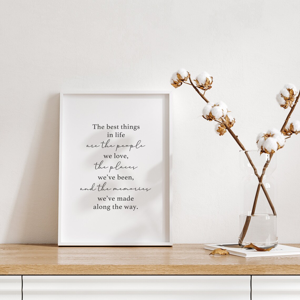 The Best Things In Life Family Quotes Art Print - Image 2