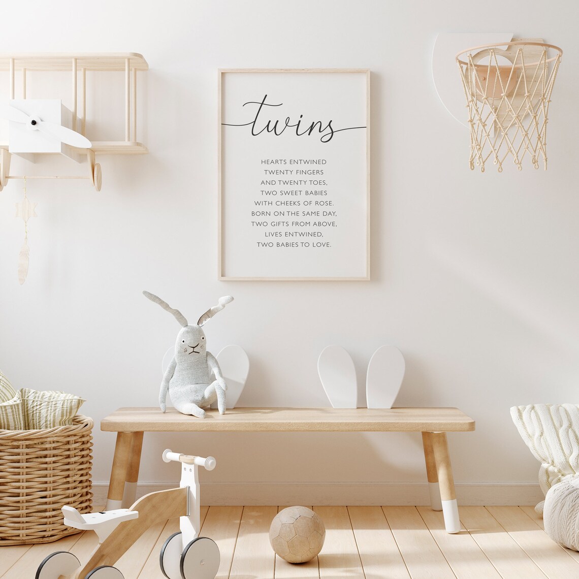 Twins Nursery Print, Wall Decor for Twins - Image 4