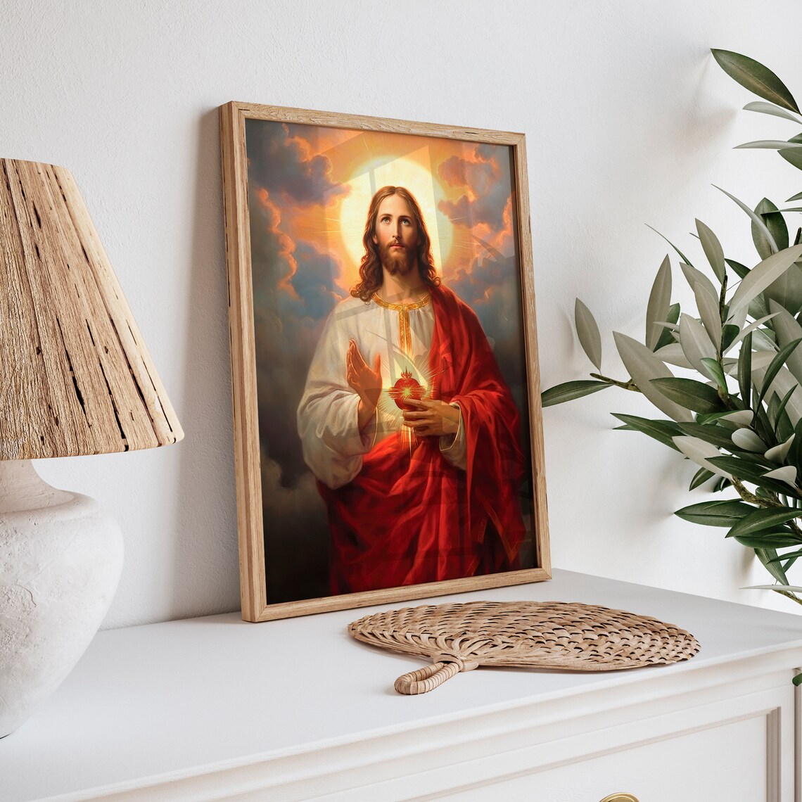 Jesus Wall Art, Farmhouse Christian Bible Print - Image 2