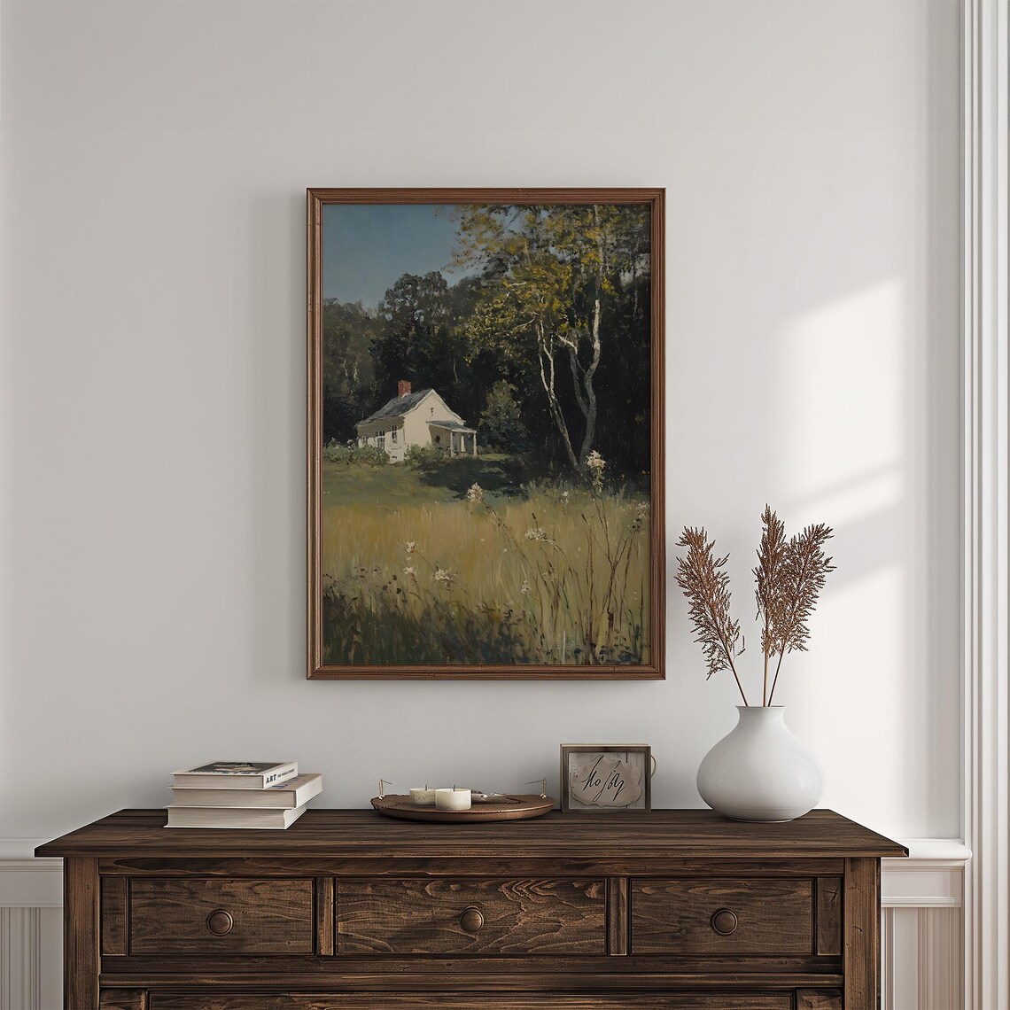 Vintage Countryside Landscape, Rustic Farmhouse - Image 4