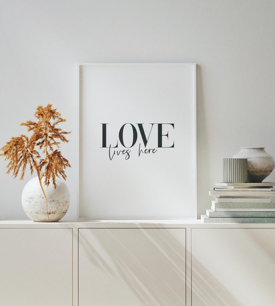 Love Lives Here Sign, Valentine Wall Art Print - Image 3