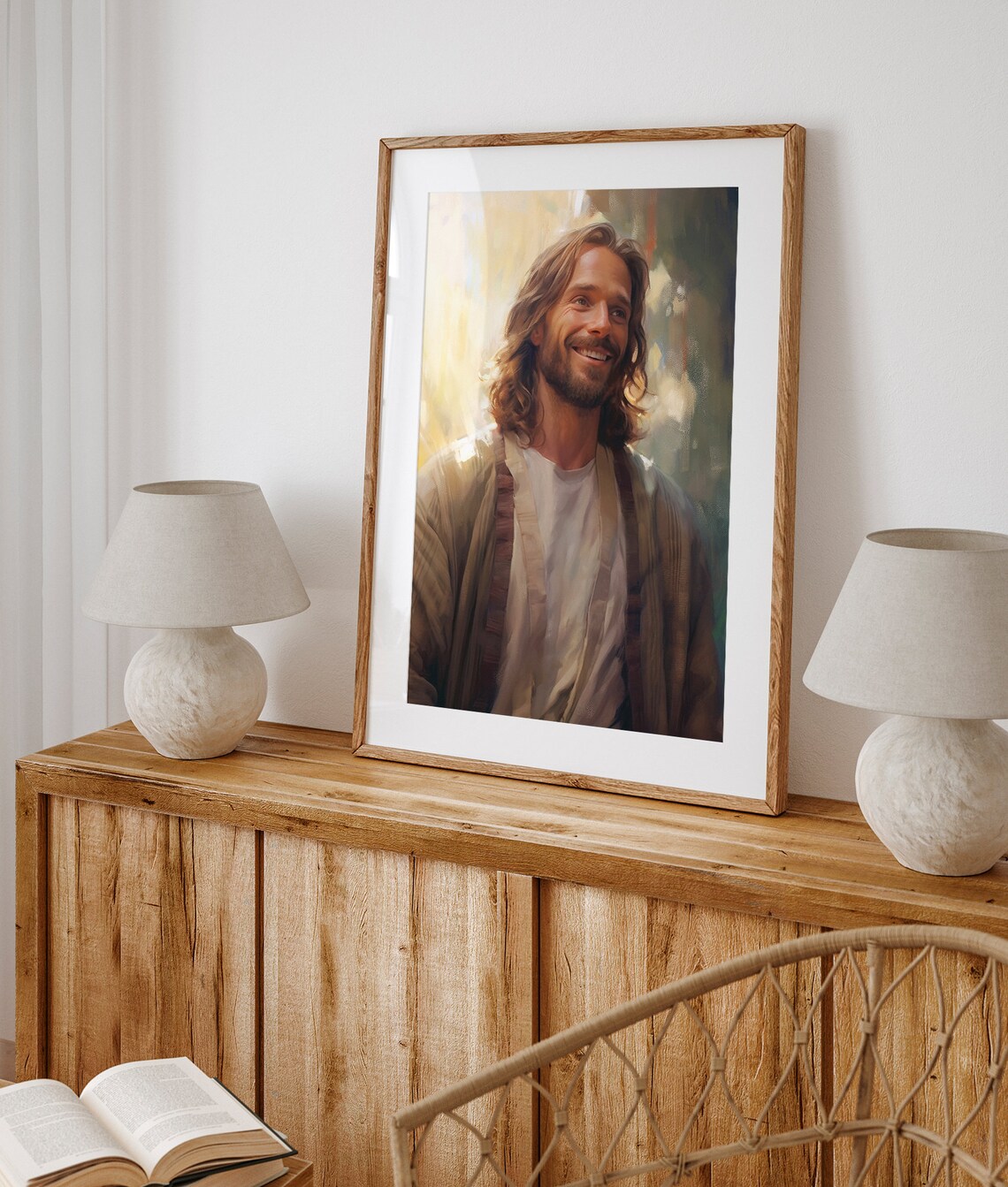 Jesus Farmhouse Christian Wall Art, Art Print - Image 2