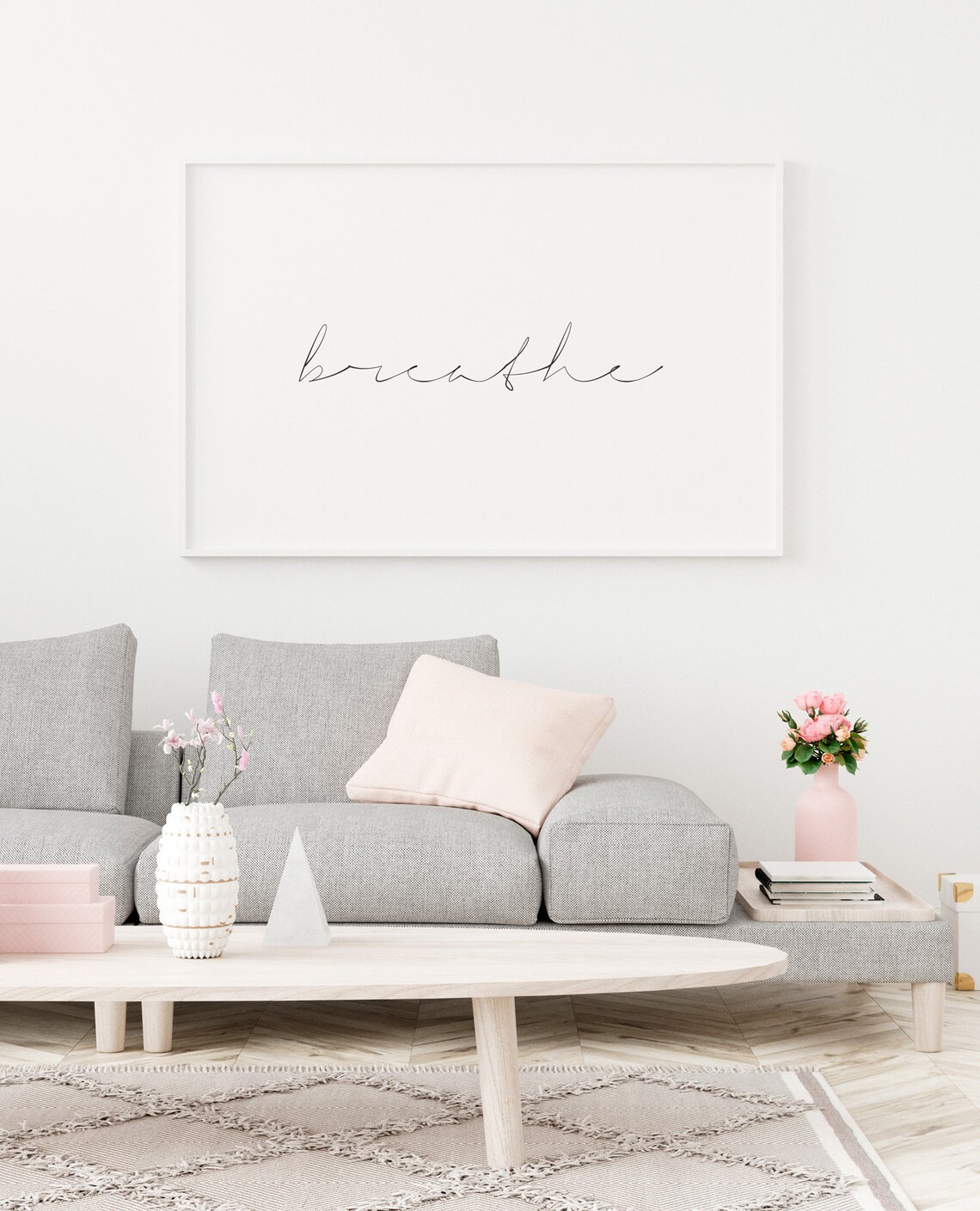 Breathe Yoga Poster Print, Bedroom Wall Art - Image 3