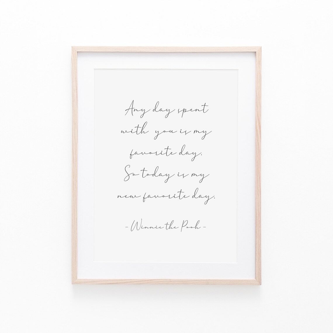 Winnie the Pooh Quote Nursery Wall Art Print