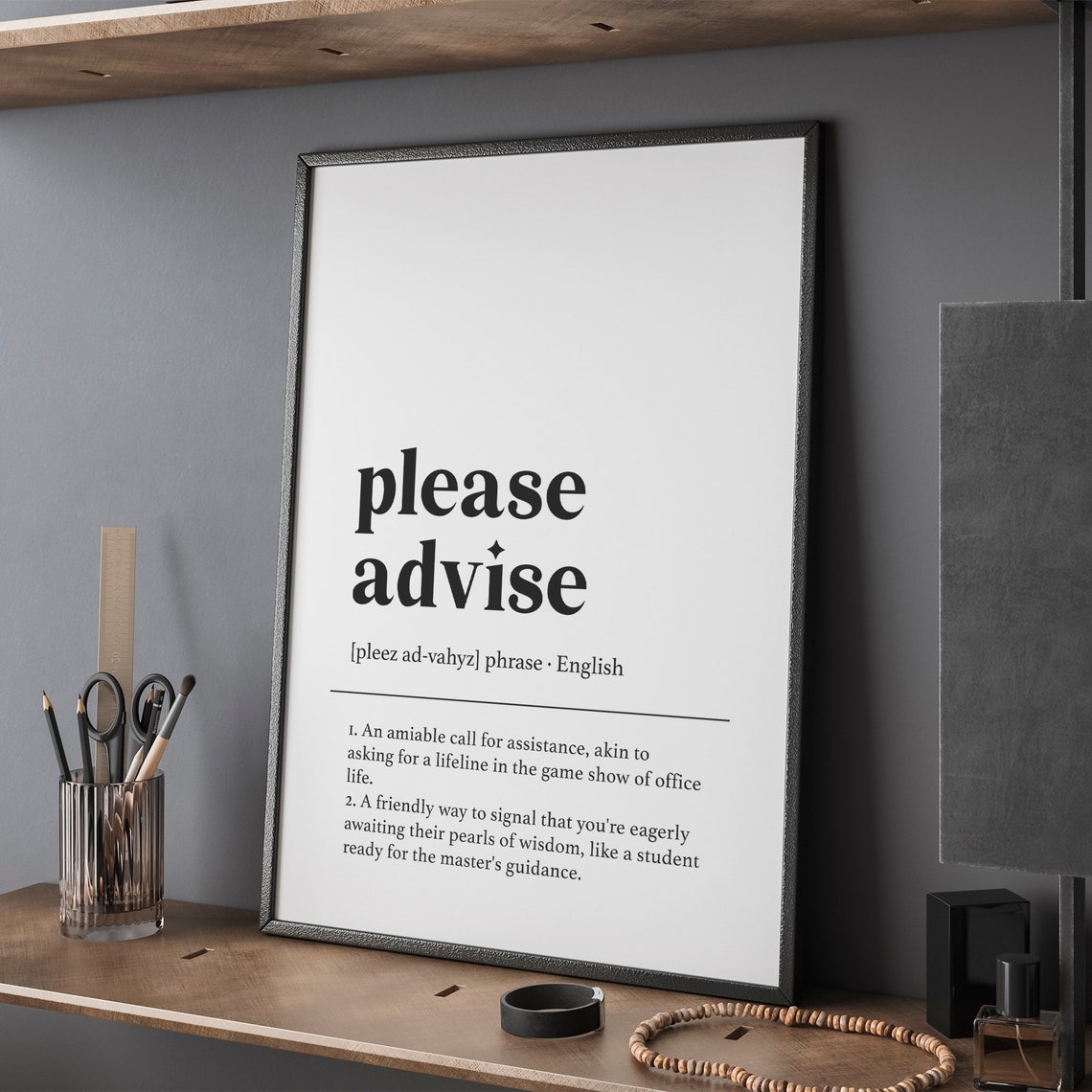 Please Advise Funny Definition Quote Minimalist Home Office Wall Print - Image 3