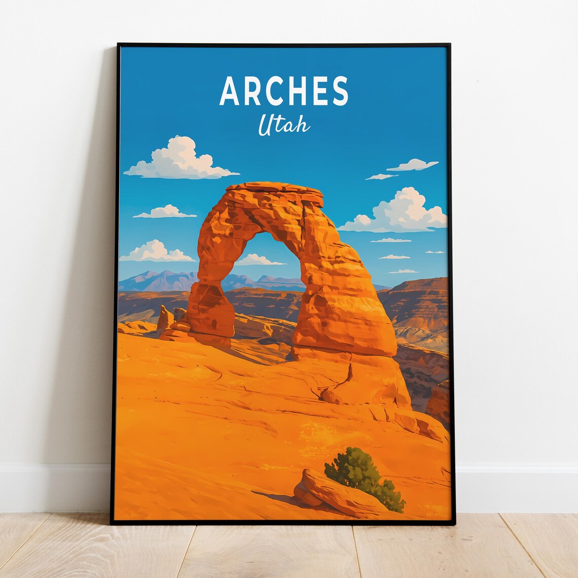 Arches Travel Poster, National Park Utah Gift