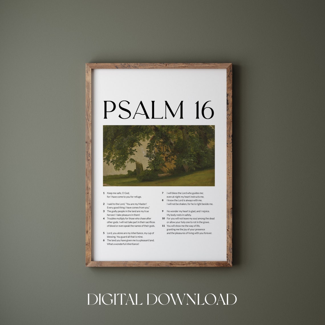 Psalm 16 Chapter Lord You Alone Are My Inheritance Vintage Art Poster