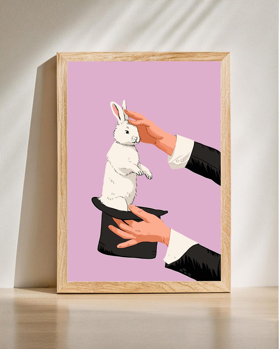 Magic Mid-Century Surreal Rabbit Poster
