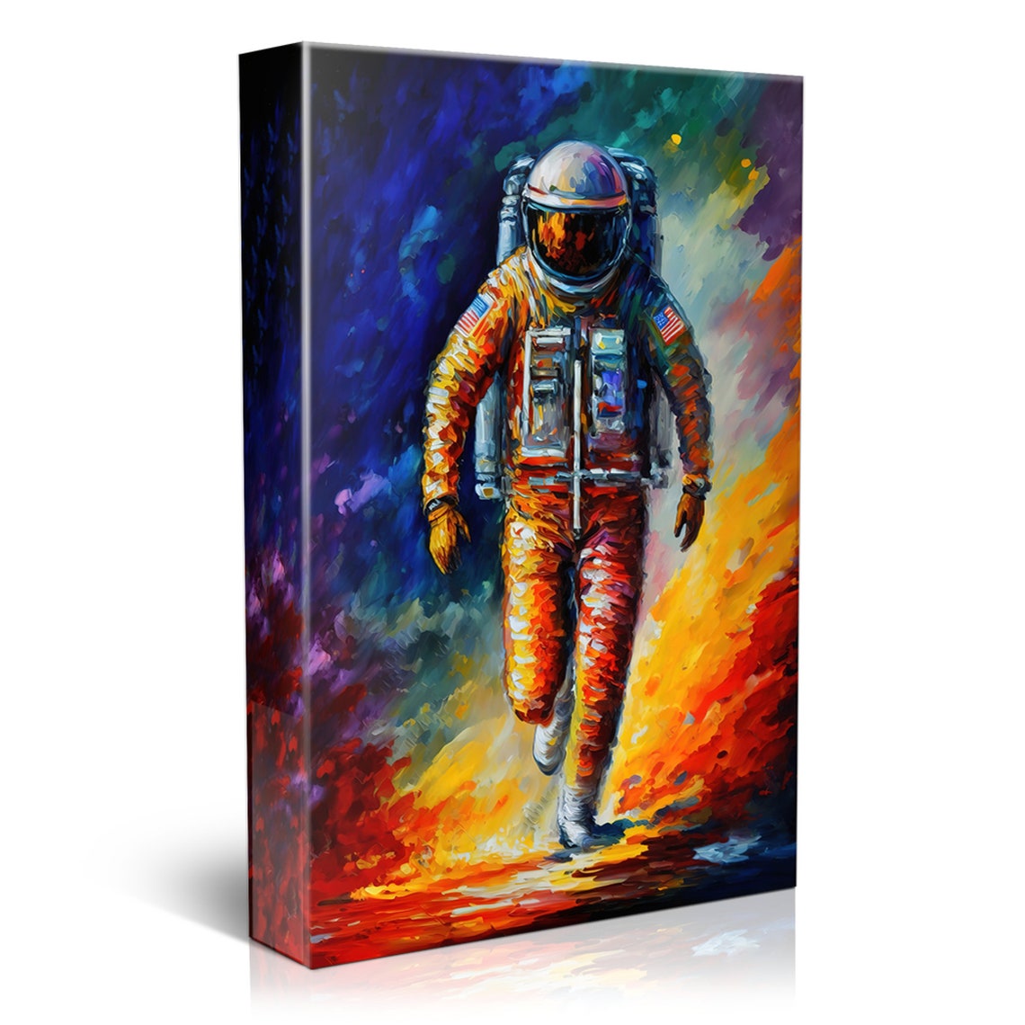 Astronaut Moon Walk Colorful Cosmic Nebula Bold Space Art Poster - Image 5