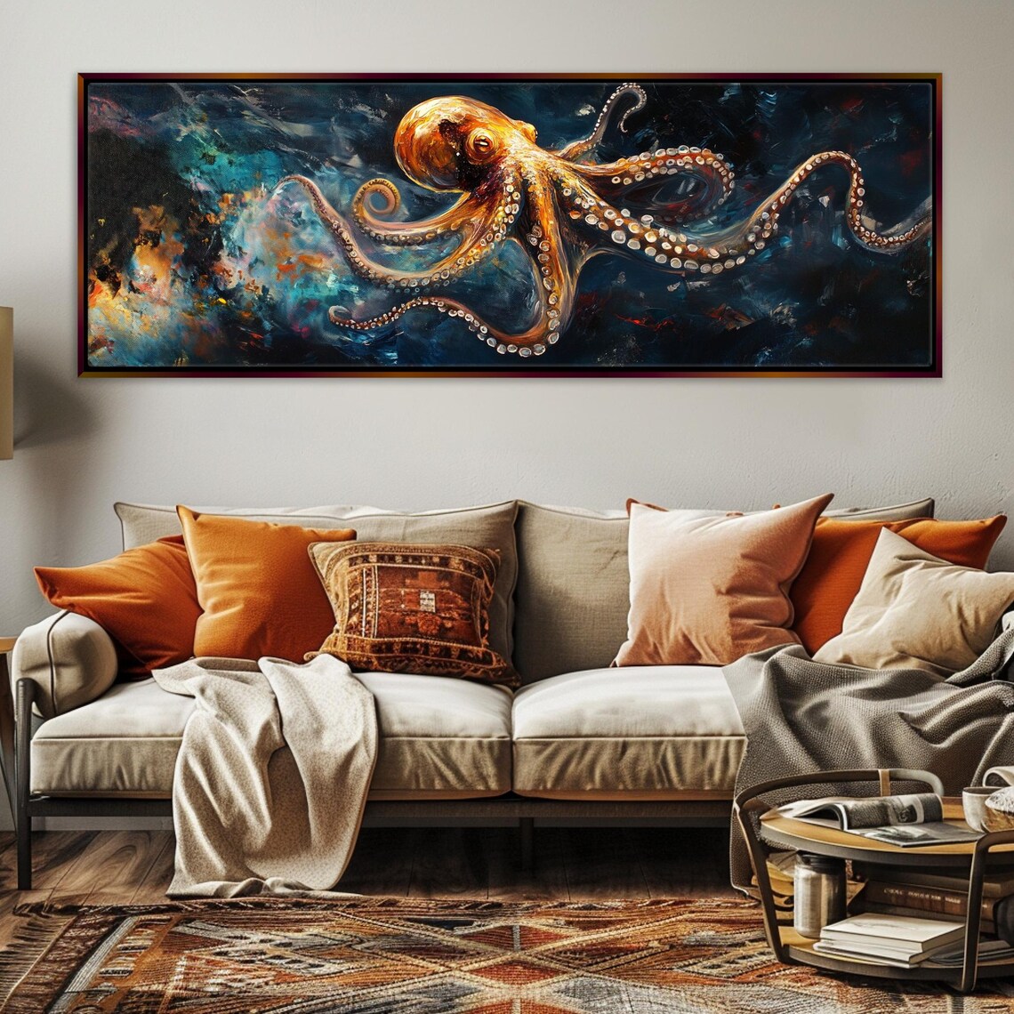 Panoramic Octopus Ocean-Inspired Wall Art Print - Image 4