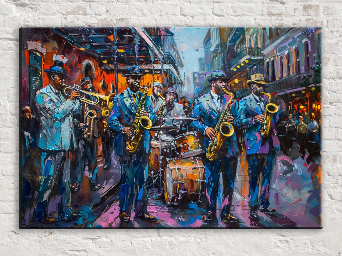Nola Swing New Orleans Jazz Band, Music Art Print