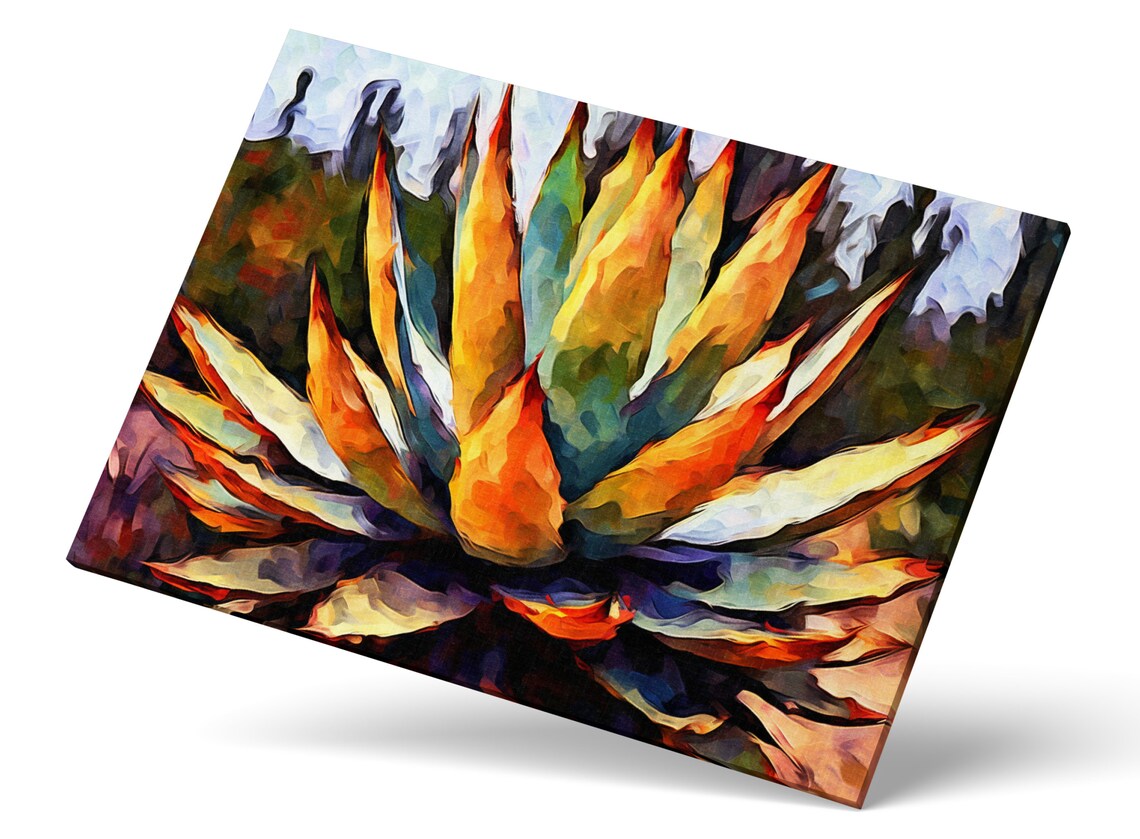 Agave Plant Southwest Desert Cactus Art Print - Image 3
