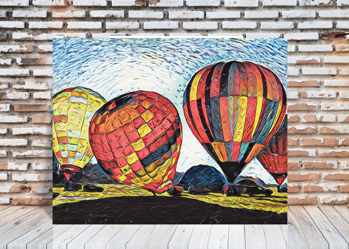 Hot Air Balloons Southwest Impressionist Art Print - Image 4