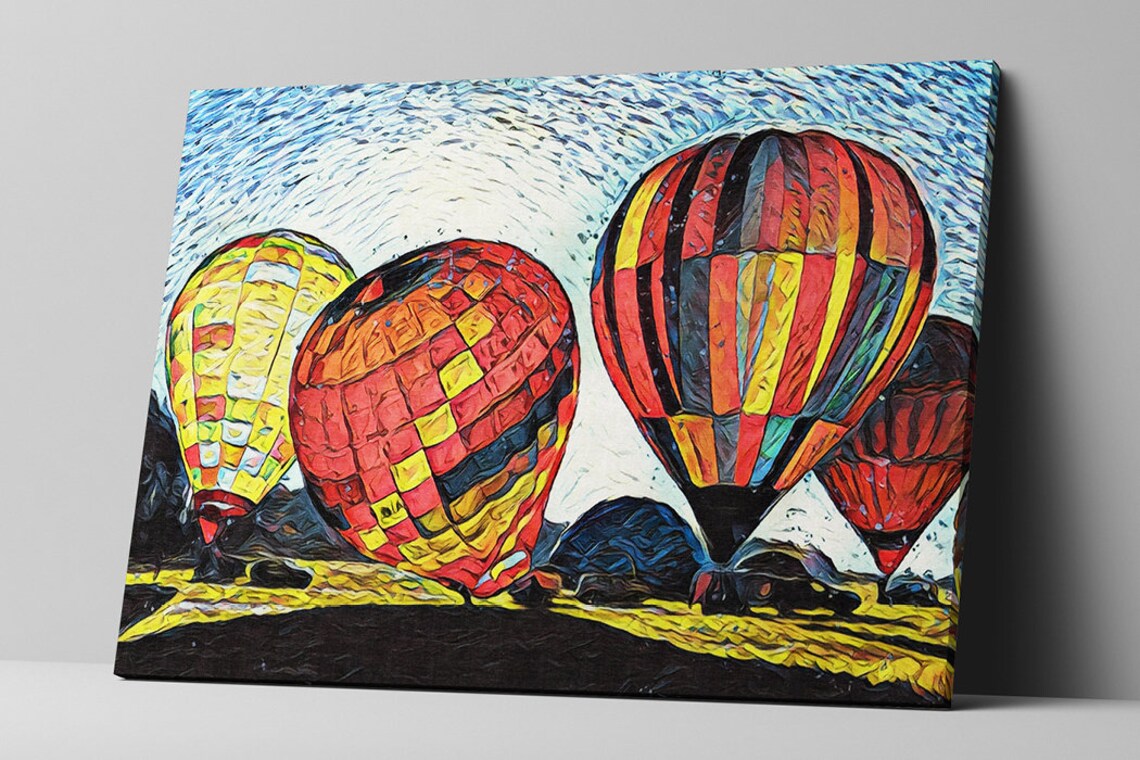 Hot Air Balloons Southwest Impressionist Art Print - Image 3