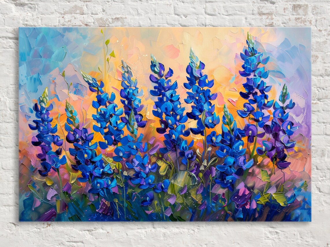 Hill Country Harmony Bluebonnet Meadow Poster Print