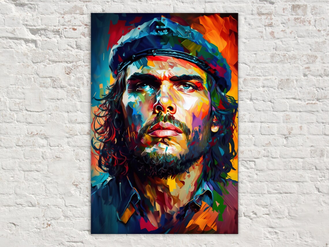 Che Guevara Revolutionary Portrait Beret Colorful Icon Art Poster