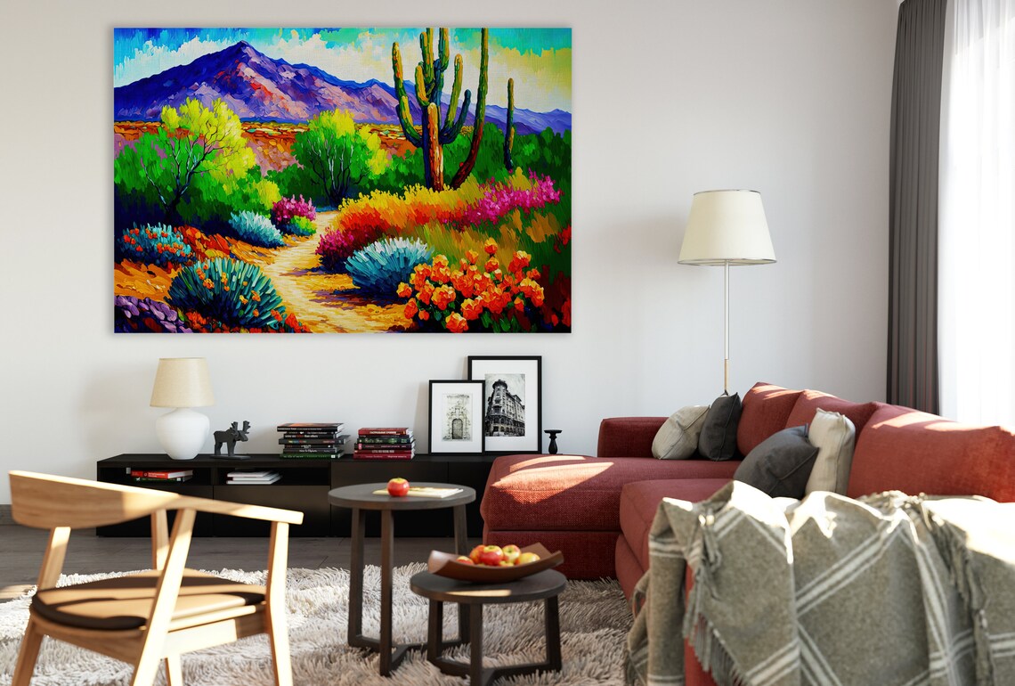 Colorful Desert Scene Art Print, Southwest Style - Image 2