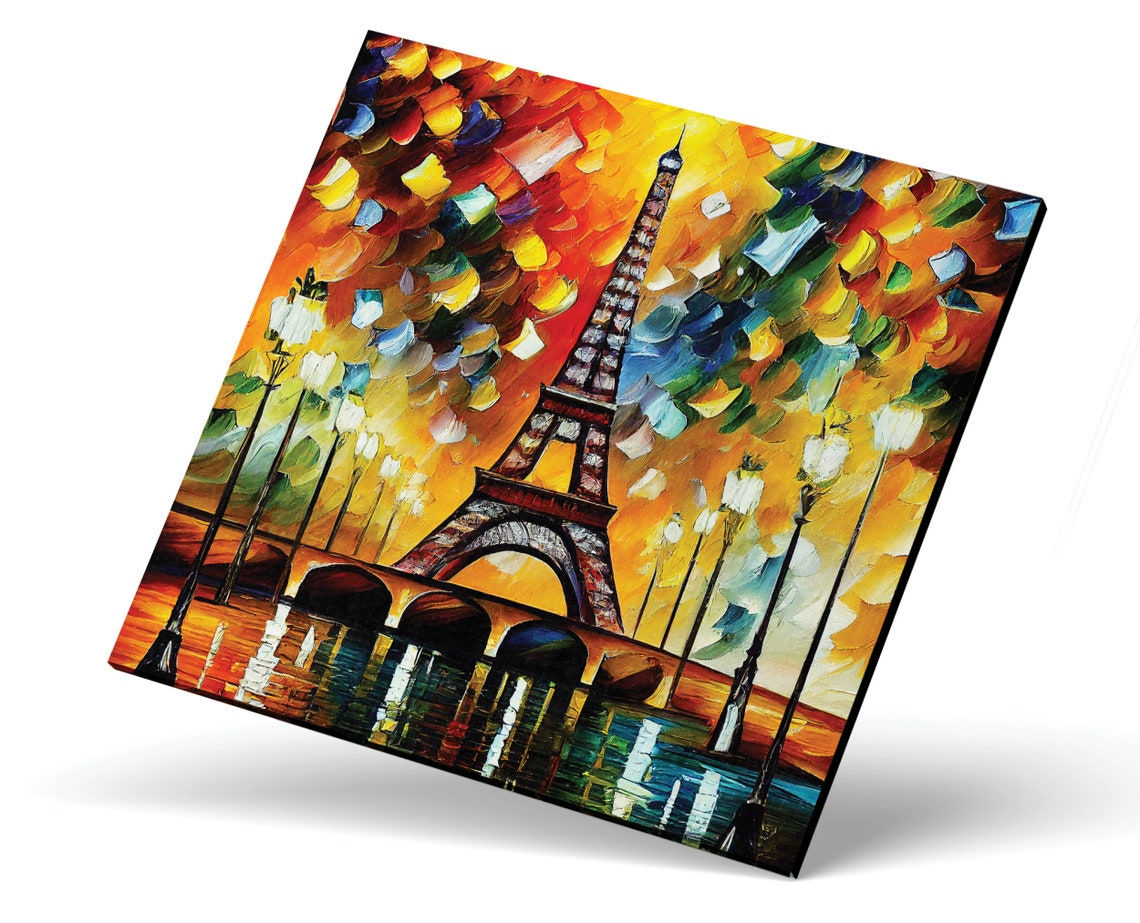 Eiffel Tower Paris Autumn Foliage Romantic Impressionist Day Poster - Image 4
