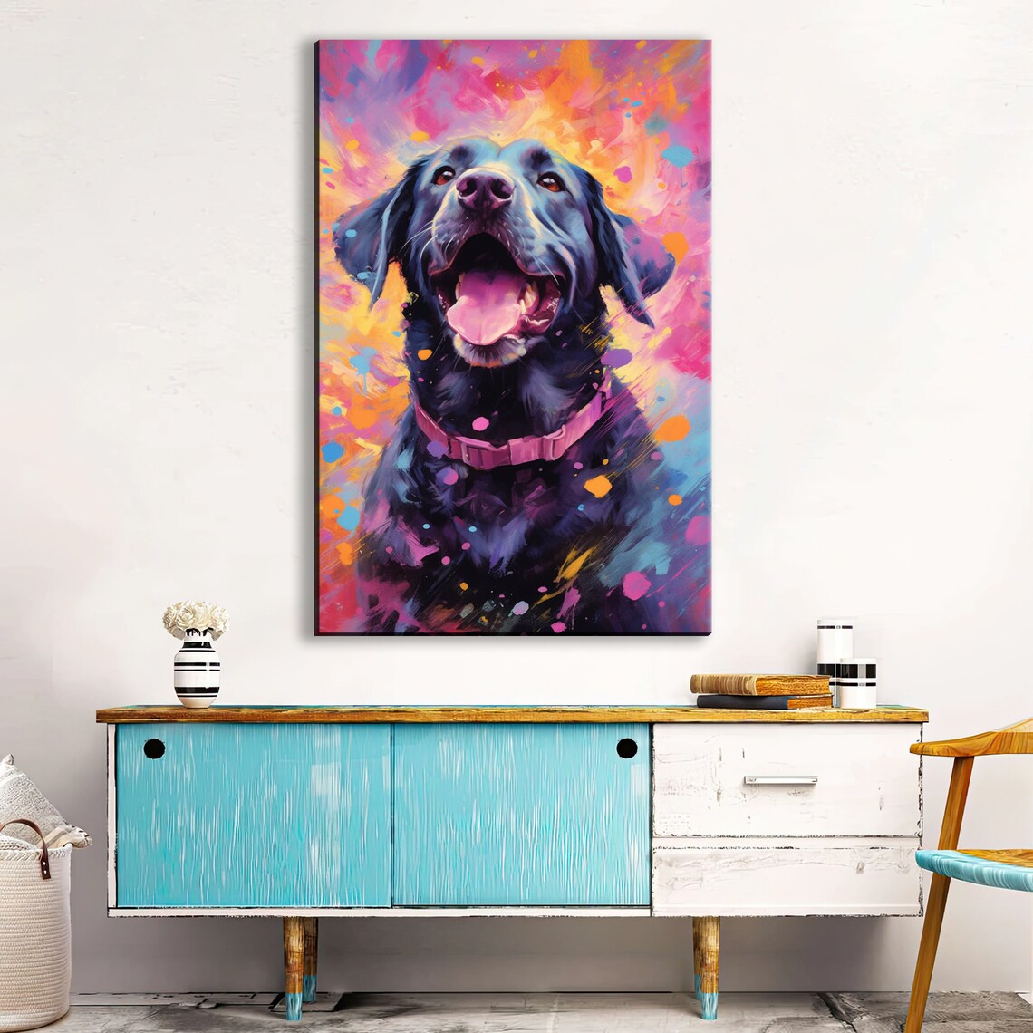 Black Labrador Portrait Painting, Dog Art Print - Image 4