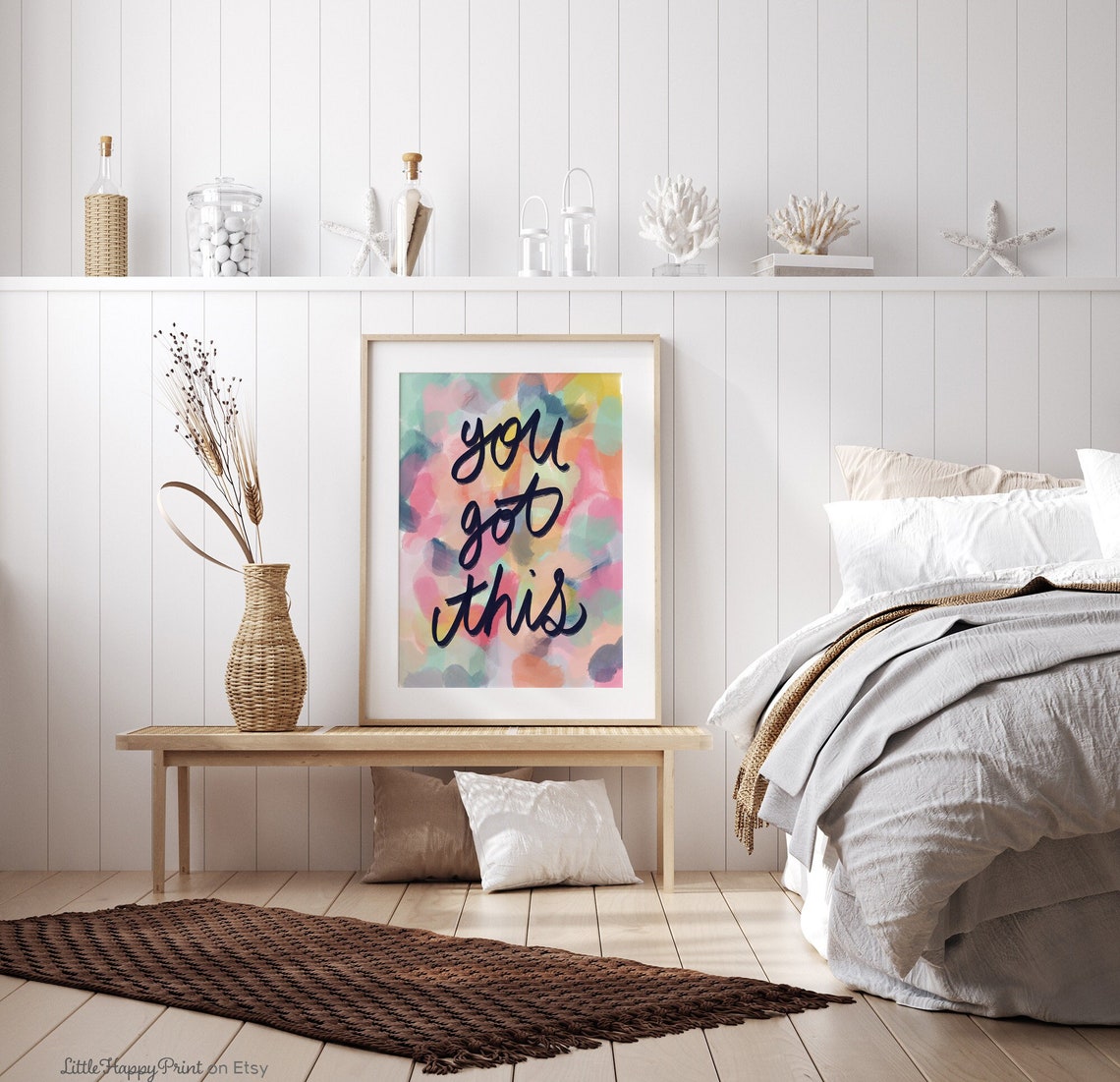 You Got This Pastel Watercolor Script Encouragement Quote Poster