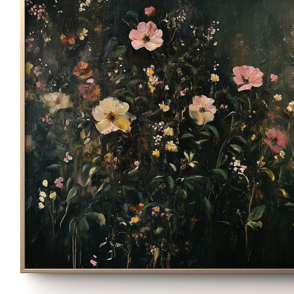 Floral Art Frame TV, Dark Academia Wildflower Print - Image 3