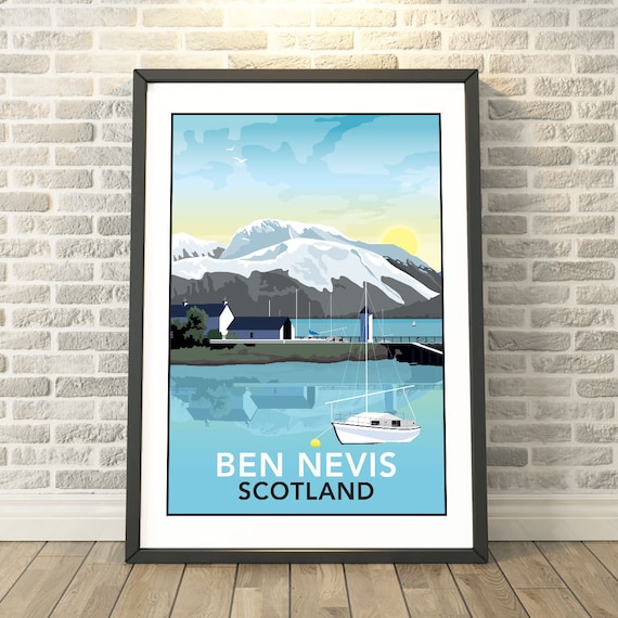 Ben Nevis Scotland Travel Poster, Capturing A Memory