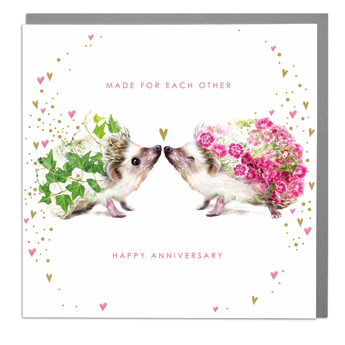 Happy Anniversary Hedgehogs, Greeting Card
