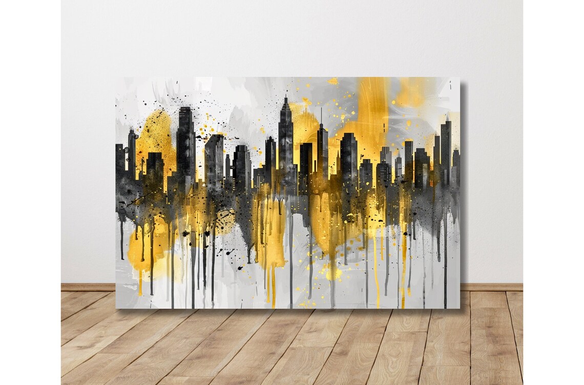Abstract Cityscape Art Print, Modern Cityscape - Image 2