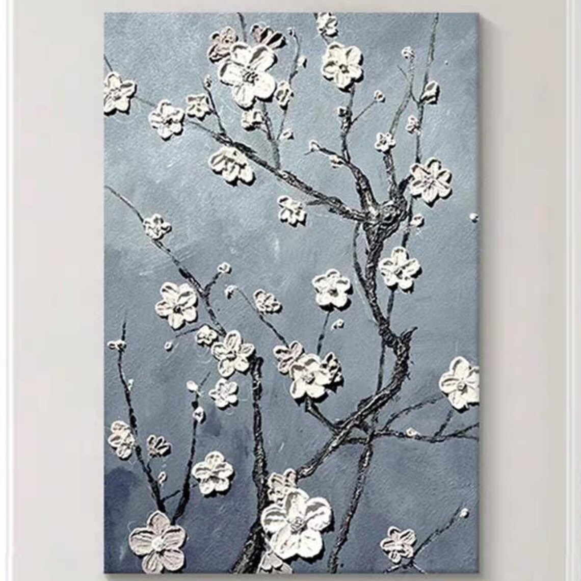 Personalized White Blooming Tree Oil Painting Print