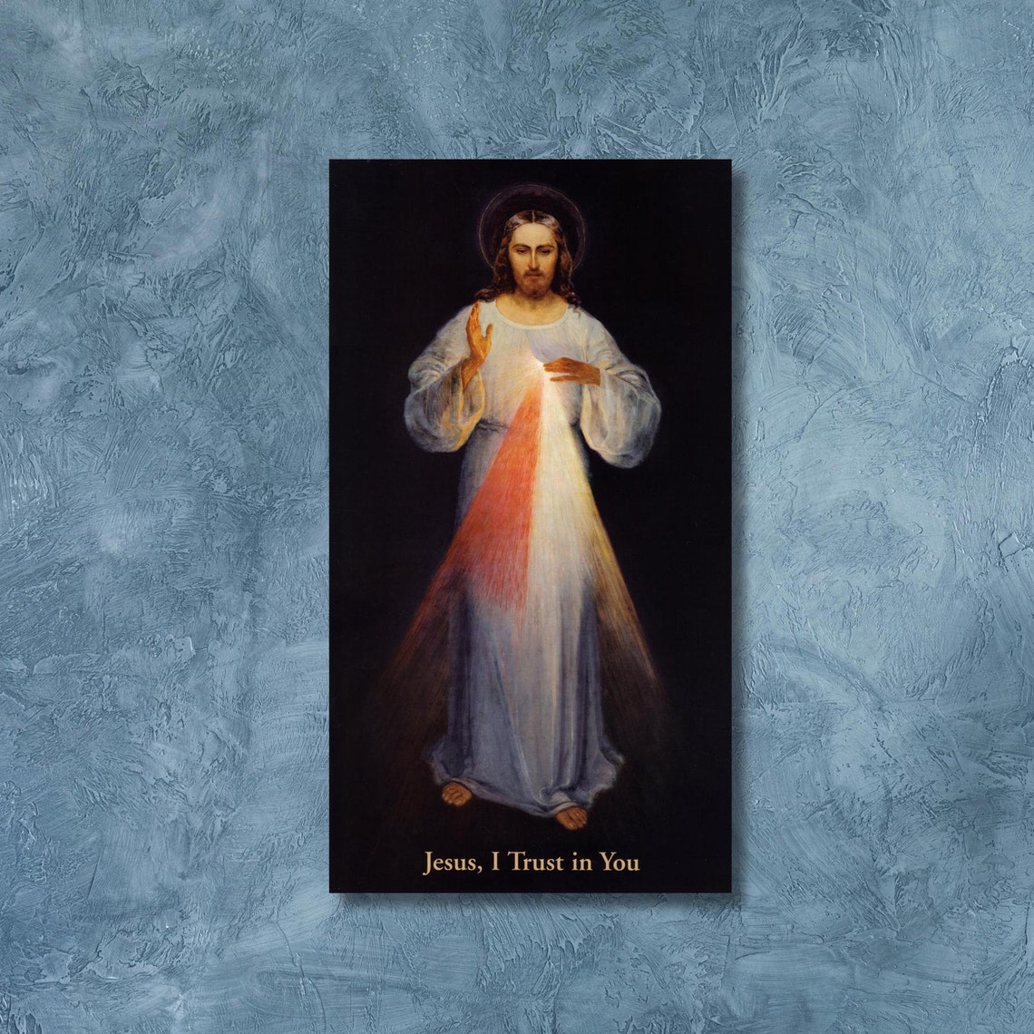 Divine Mercy Jesus I Trust In You Catholic Faith Devotion Poster
